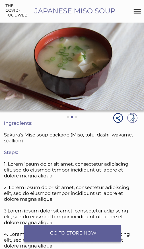 Recipe page - COVID Foodweb