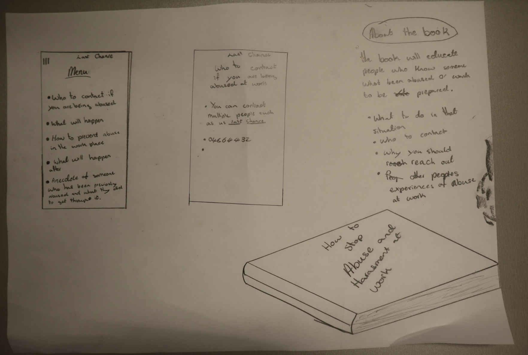 A sketch of the book with information on its contents.