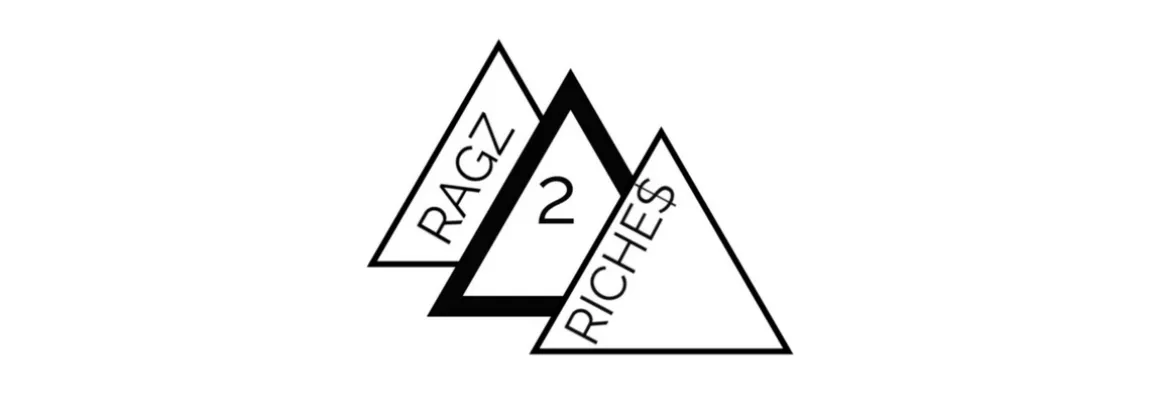 Ragz to Riche$ logo on a white background 