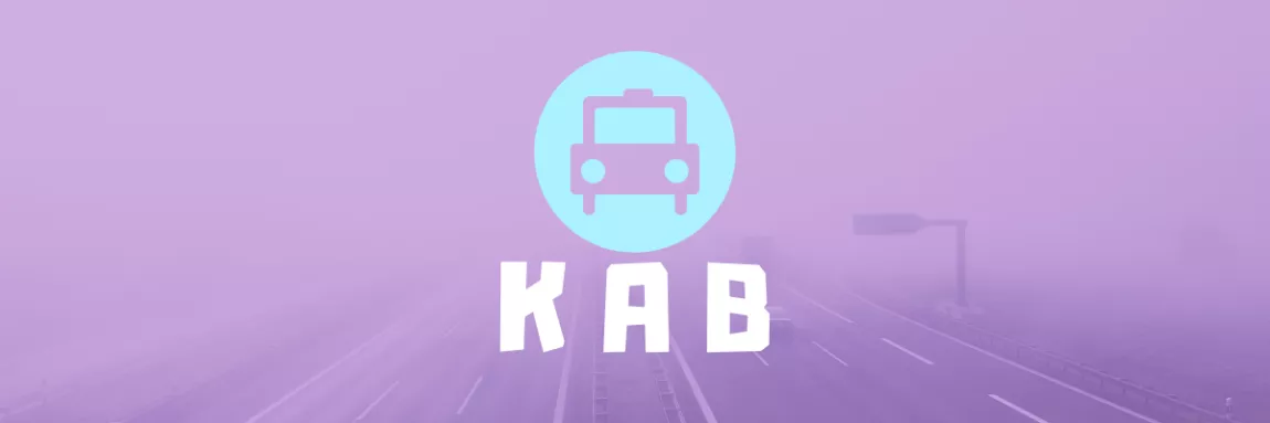 a purple road horizon with a cab icon over the top