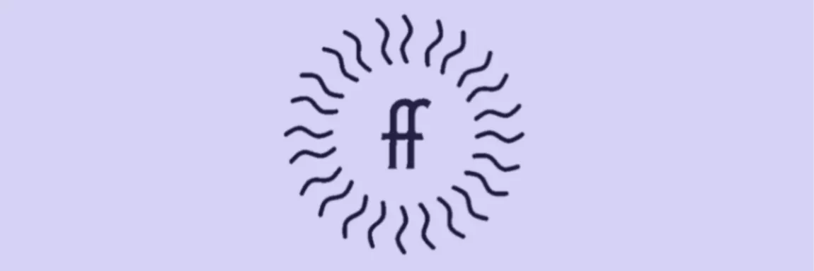 the buffer logo: two f's in a wavy circle