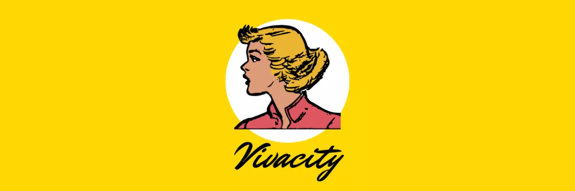an old fashioned cartoon of a woman against a yellow background